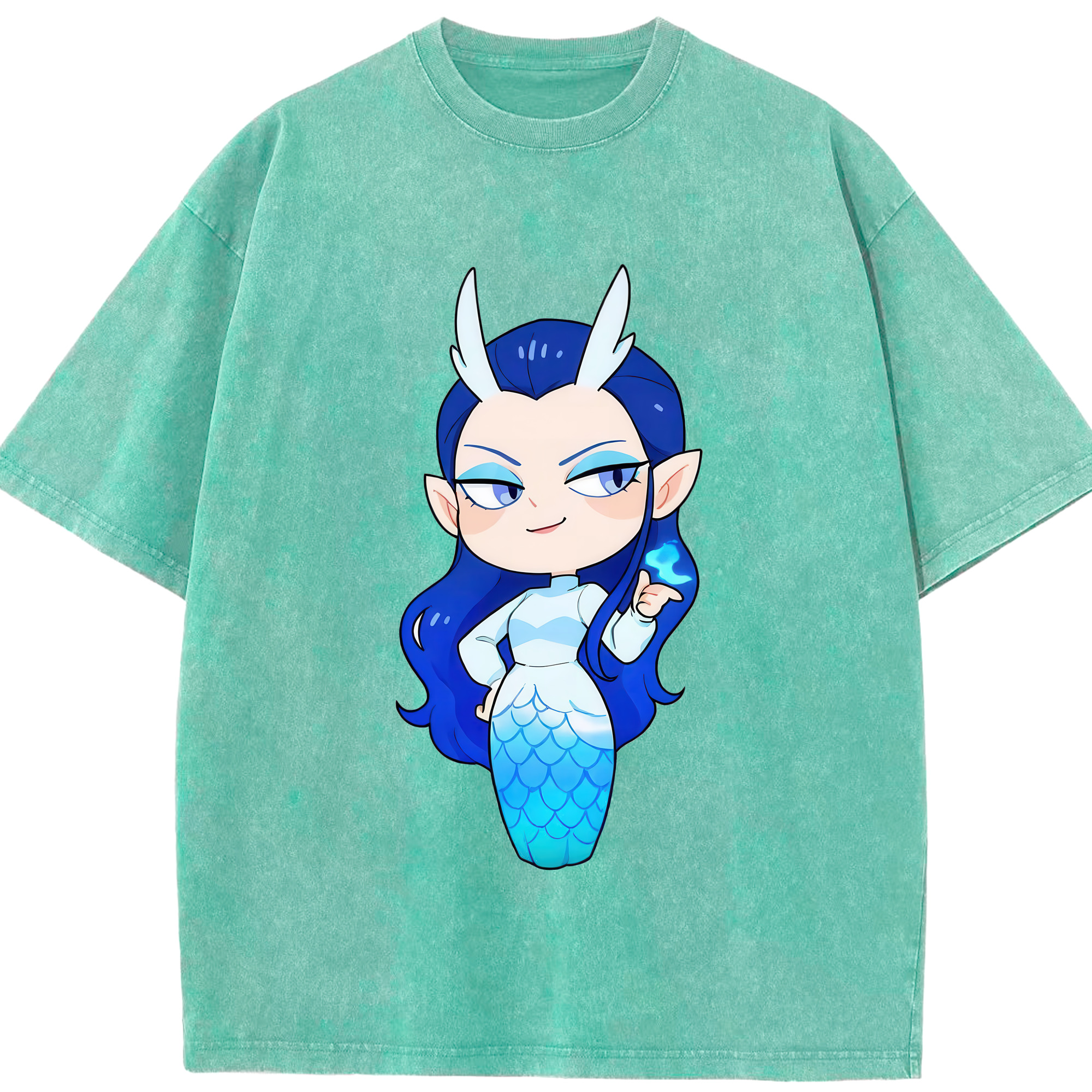 （画像用） Ne Zha 2 ナタ 魔童の大暴れ 綿100% ヴィンテージ風 半袖Tシャツ（フロントプリント）